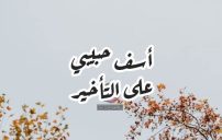 اعتذار للحبيب عن التأخير